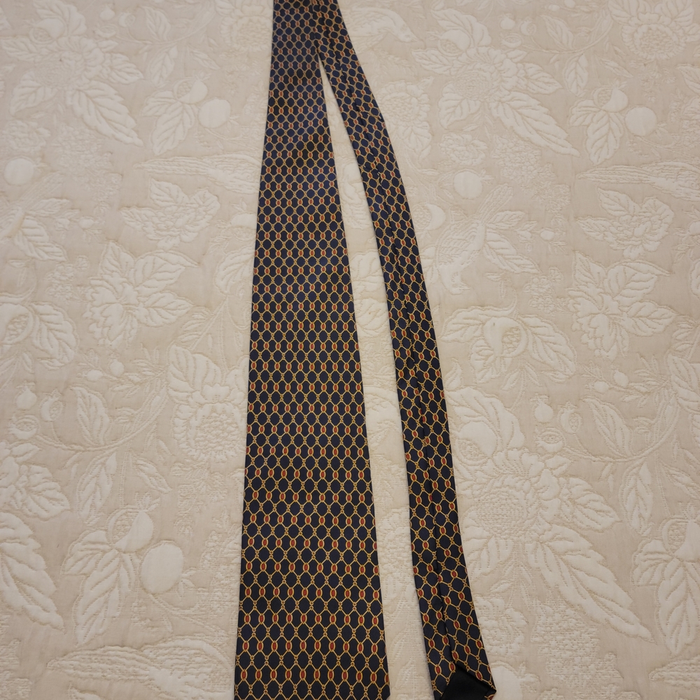 Brooks Brothers Silk Tie with Orange and Black Pattern - Picture 2 of 9